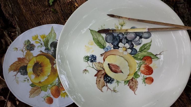 Obstmalung_Teller_20cm Durchmesser